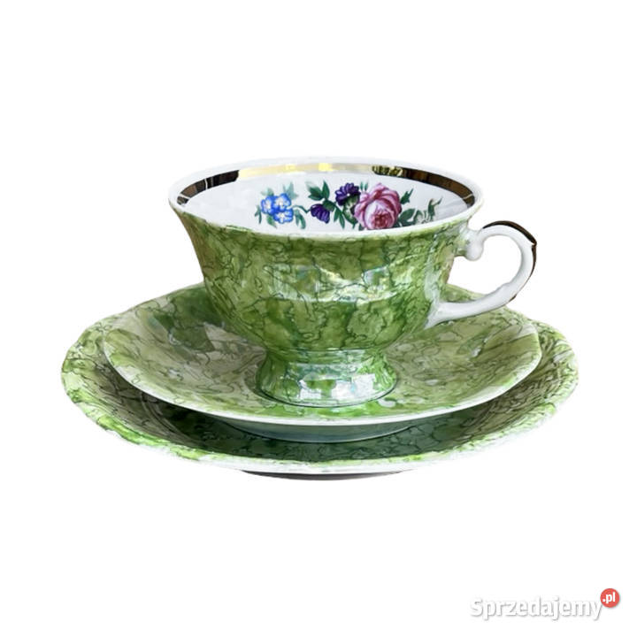 Zielony zestaw śniadaniowy Zakład Porcelany