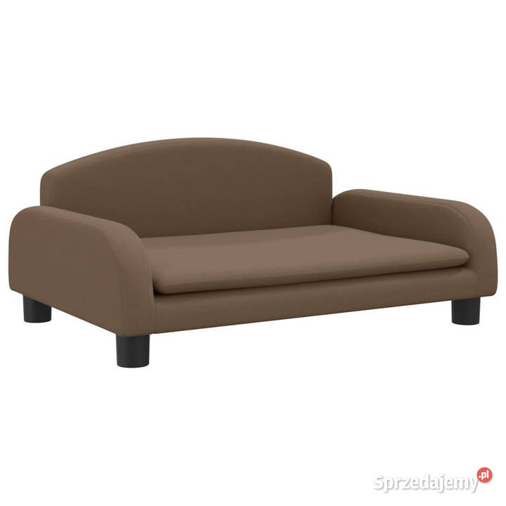 Sofa dzieci brązowa 70x45x30 obita tkaniną mazowieckie sprzedam