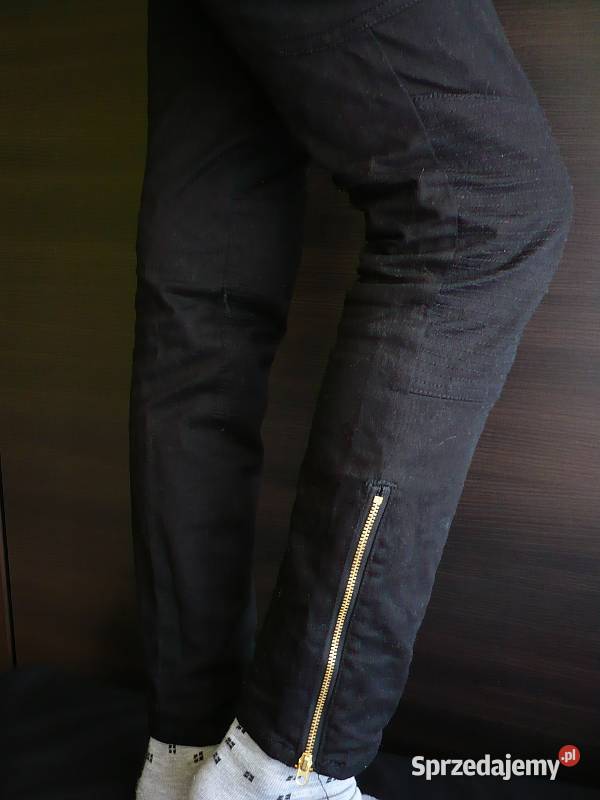 czarne spodnie rurki hm xs 34 bojówki kieszenie kujawsko-pomorskie