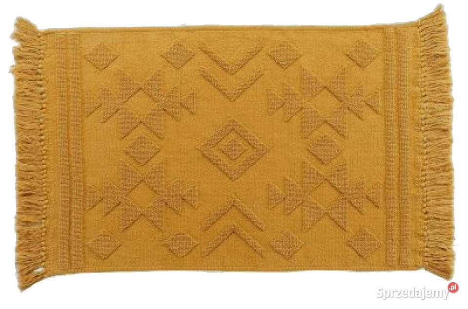 Dywan dywanik bawełniany 60 x 90 ochra Kanie