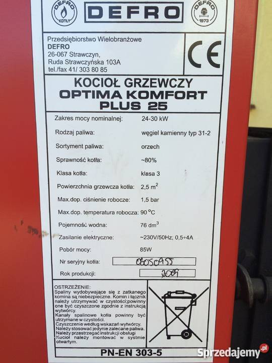 Piec DEFRO OPTIMA KOMFORT PLUS 25kW Piece i kominki Włoszczowa