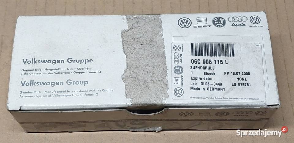 CEWKA ZAPŁONOWA AUDI A4 B6 B7 A6 C5 C6 D3 20 30 osobowe Mielęcin