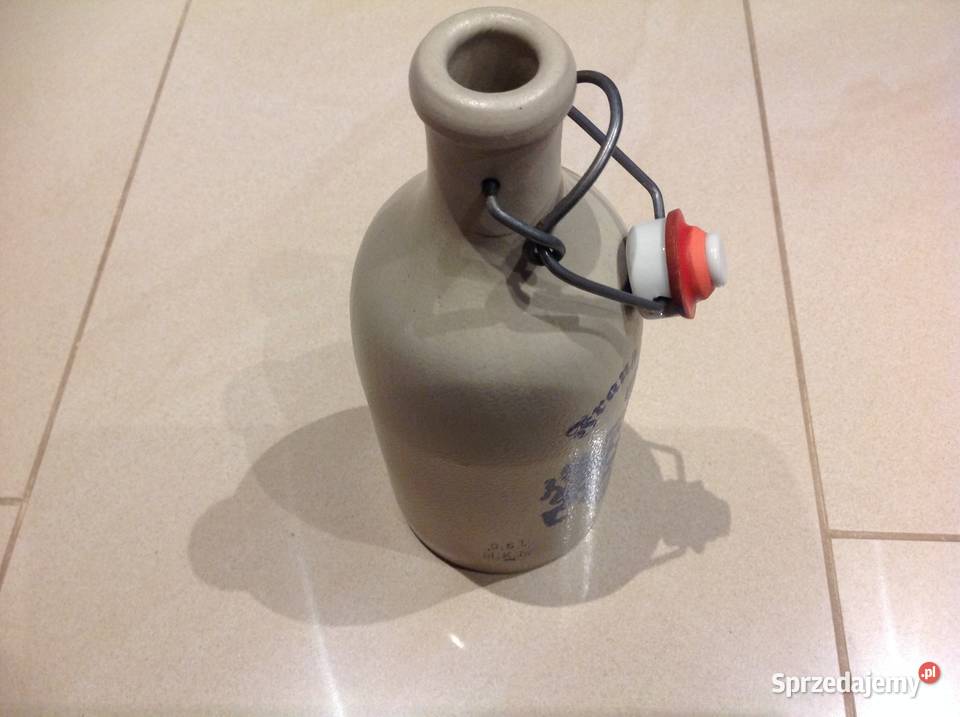 Stara Butelka Kamionkowa Ceramiczna Piwie poj 05 Nowa Sól
