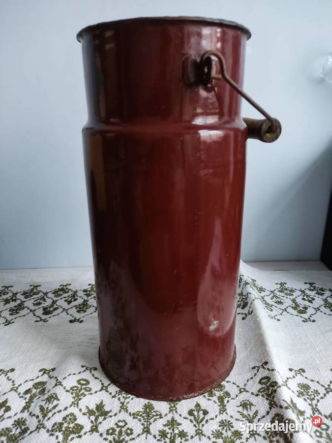 Kanka bańka emaliowana brązowa na mleko 5l Głuchołazy