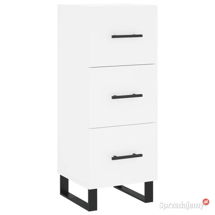 Wysoka szafka biała 345x34x180 materiał mazowieckie