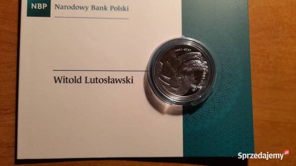 Moneta srebrna Witold Lutosławski 10 z 2013 r mazowieckie