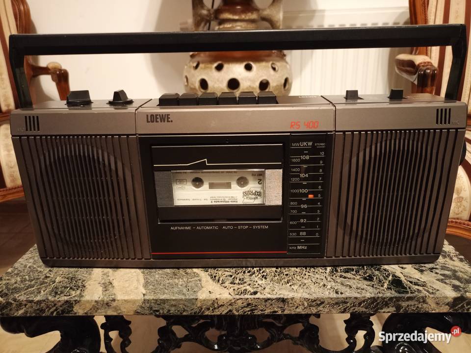 Zabytkowy Radiomagnetofon LOEWE RS 400 NRD wielkopolskie Drawski Młyn