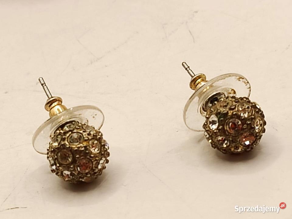 Kolczyki kuleczki z kryształkami Zamość