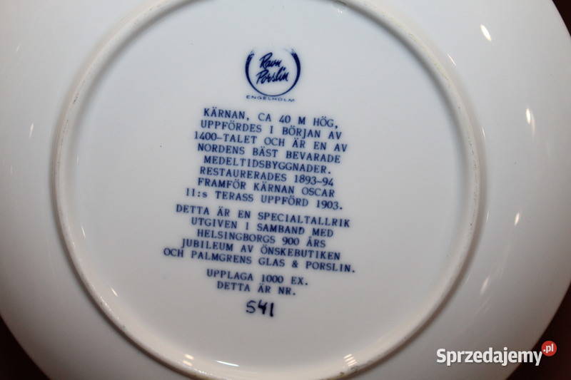 Talerz kolekcjonerski Ravn Porslin Engelholm Szczecin sprzedam