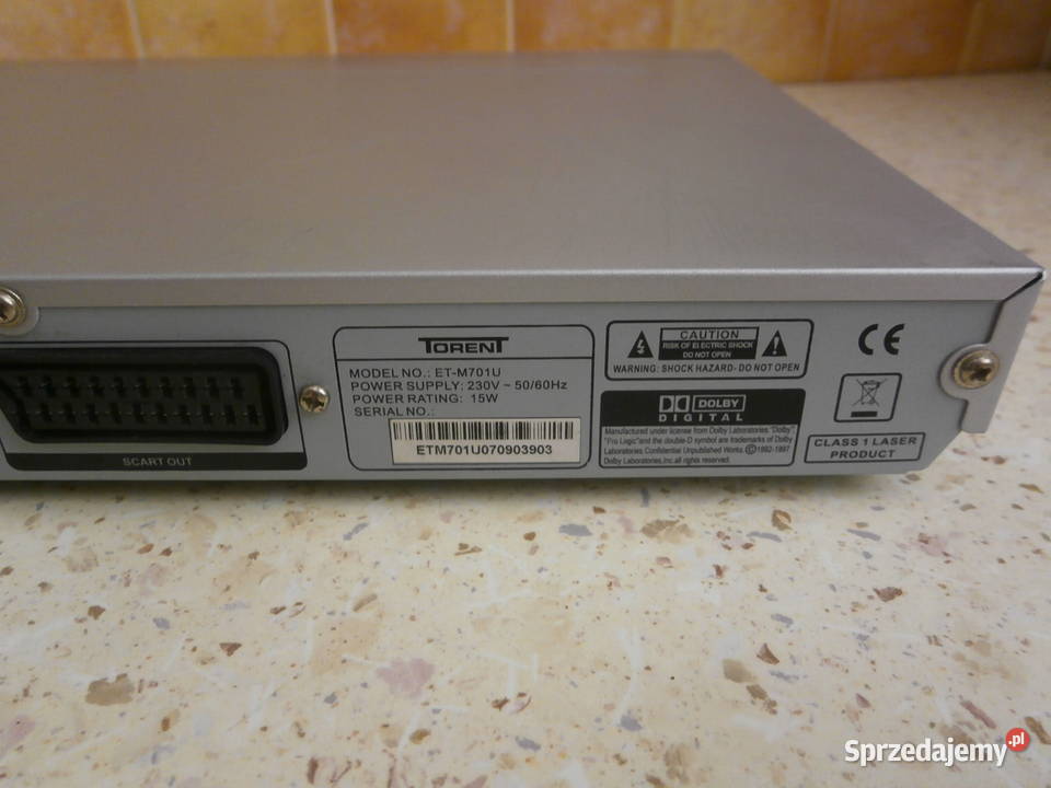 Odtwarzacz dvd Torent ET MU701u sprawnyładny Elektronika Łódź