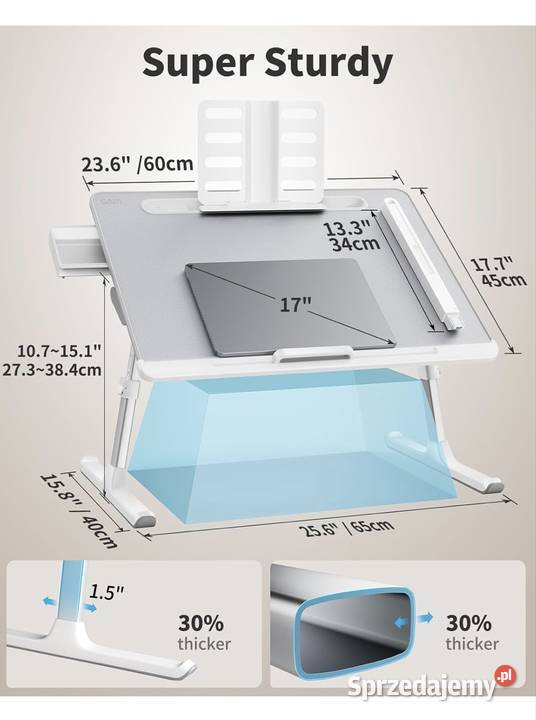 SAIJI stolik pod laptopa stolik do łóżka z lampą Gniezno sprzedam