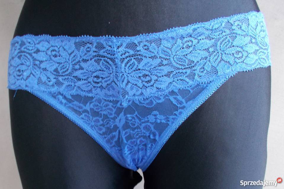 Niebieskie stringi gina tricot M nowe Stringi
