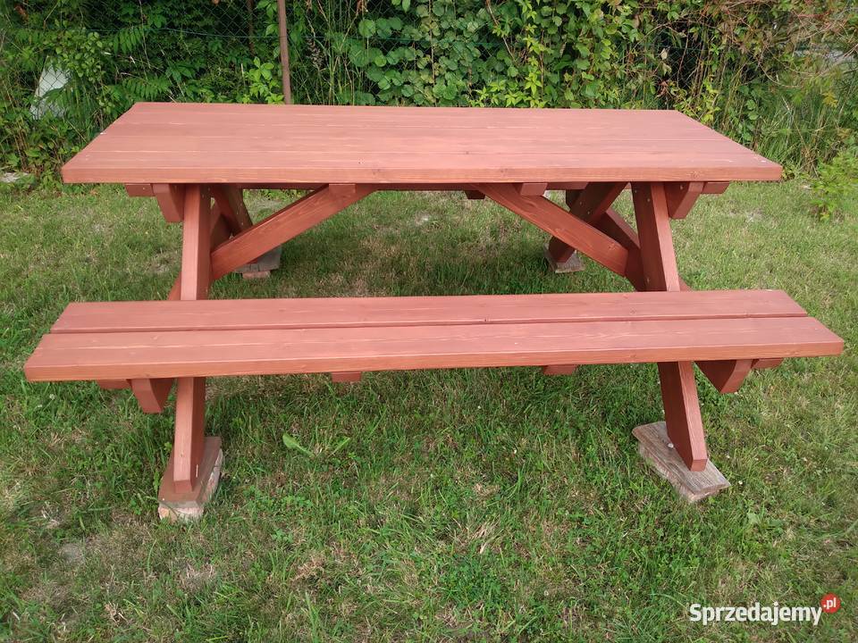 Stolik piknikowy drewniany 2m solidny