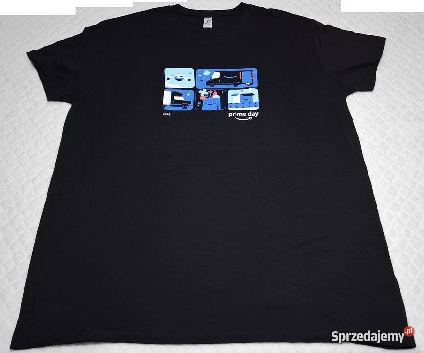 Koszulka krótki rękaw Tshirt czarna Amazon Sols Rozmiar 3XL