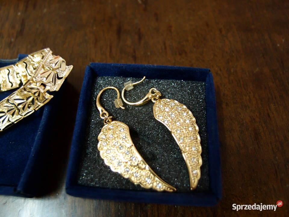 biżuteria damska zestaw kolczyki i bransoletka