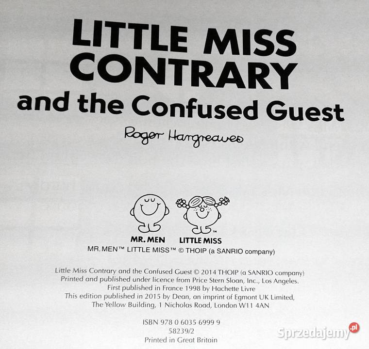 Little Miss Contrary and the Confused Guest Rok wydania 2014 lubelskie Chełm