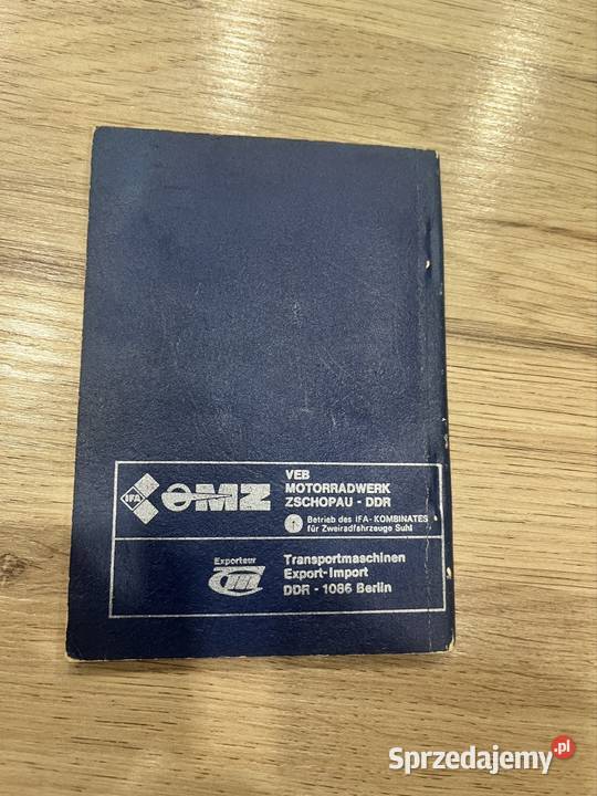 Instrukcja mz etz 251 org DDR export Wola Raniżowska sprzedam