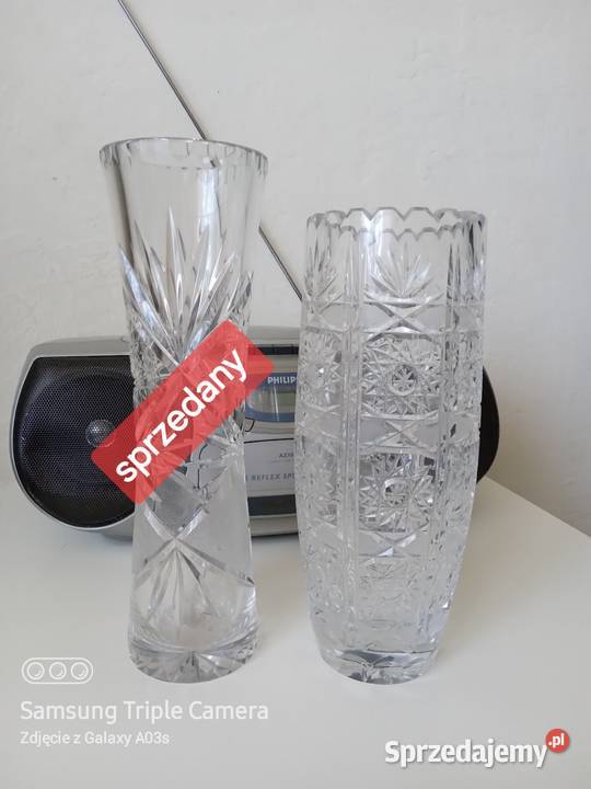 Duże średnie wazony krysztalowe Warszawa