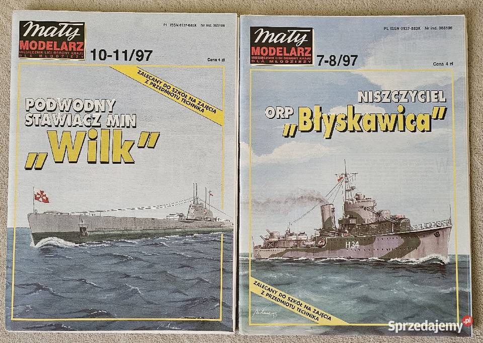 Mały modelarz ORP Błyskawica Wilk ORP Orzeł ORP