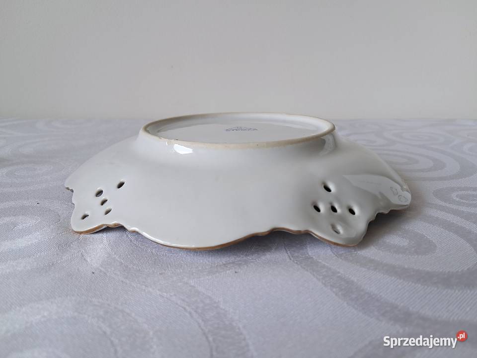 Porcelanowa patera chodzież konwalie 19 ażurowa Strzelce Krajeńskie