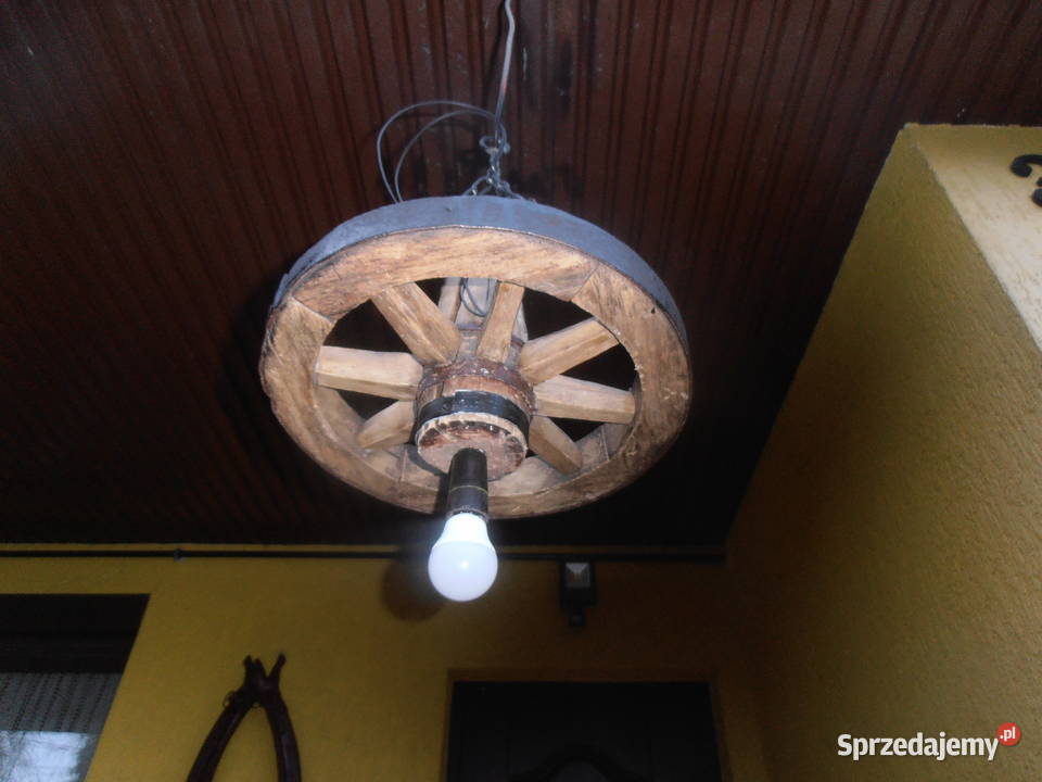 Żyrandol koło drewniane świętokrzyskie Kielce