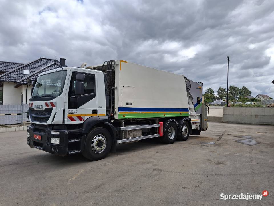 Iveco Stralis 360 Śmieciarka FAUN Dwukomorowa 1kg