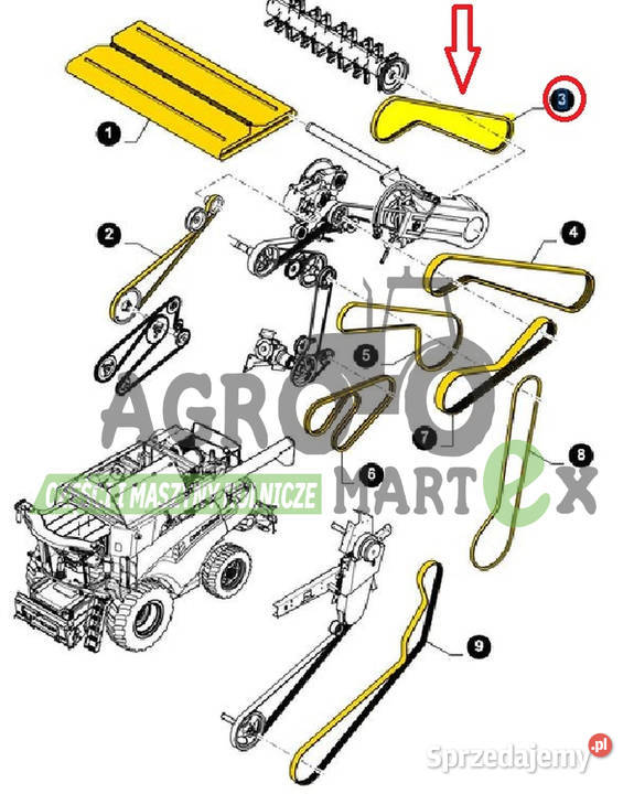 0224306 84188121 PAS SIECZKARNI L3515 CNH zam sprzedam