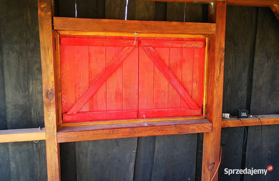 Rustykalna okiennica drewniana altanowa Radków