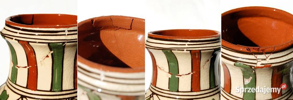 Stary dzban gliniany malowany bułgarski Bułgaria Lublin