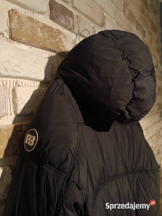 Długa Zimowa Pikowana Kurtka z Kapturem PULL Warszawa