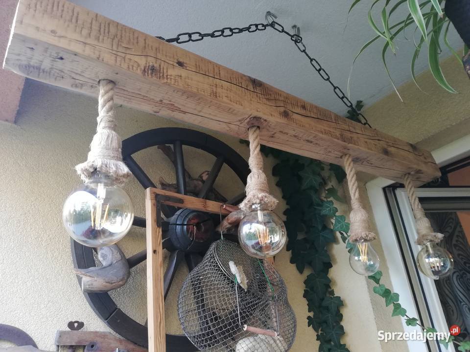 LAMPA Z BELKI Dom i Ogród Kraków