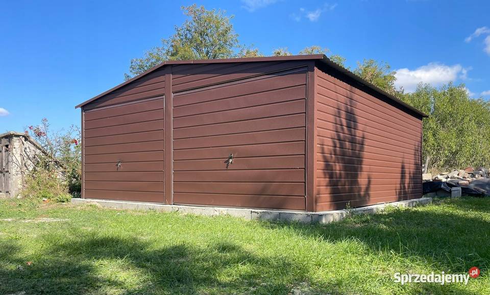 Garaż blaszany 6x5 RAL dwustanowiskowy Jodłownik