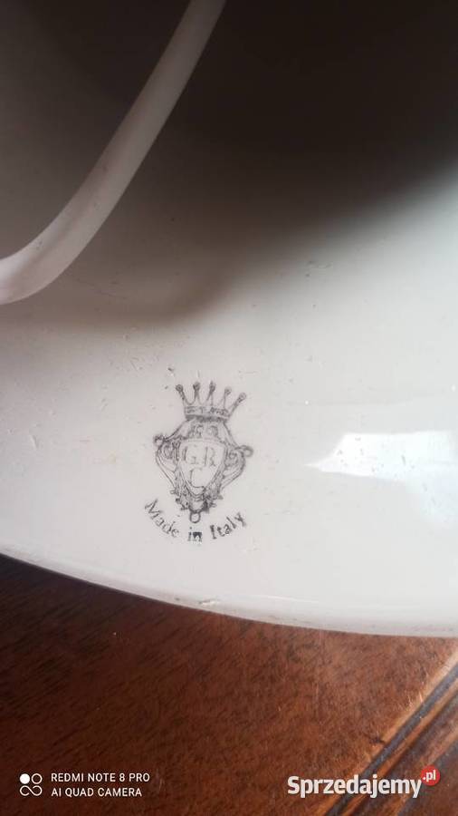 Lampa z białej porcelany Dekor to różyczki z pomorskie Gdańsk