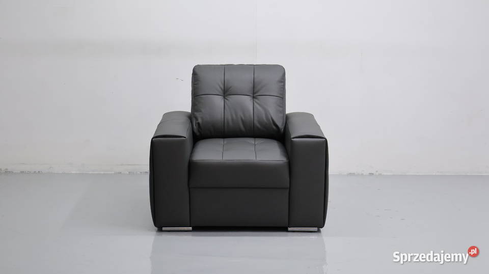 FOTEL SKÓRA naturalna MADRAS 6492 popielata Poznań