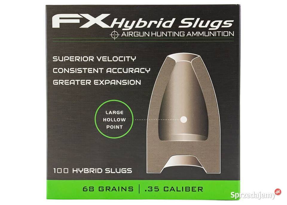 Airgun Slugs FX Hybrid 9 mm 68 grain ŚRUT PCP Trzcianka