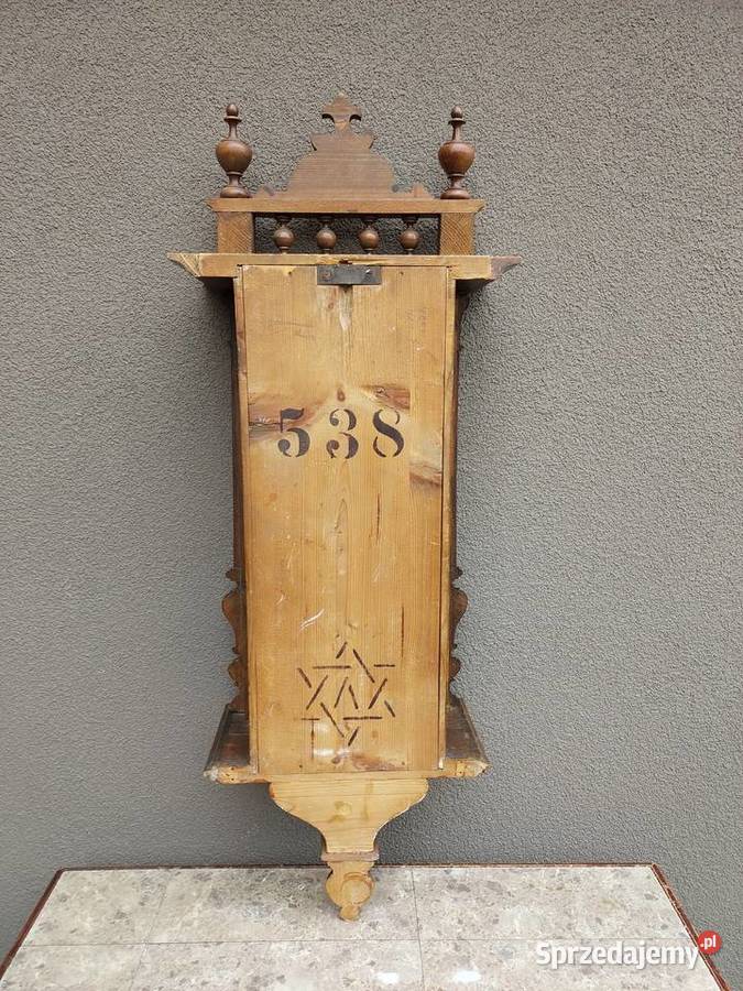 168 Stary zegar ścienny chodzik pieczęć gwiazda Tczew
