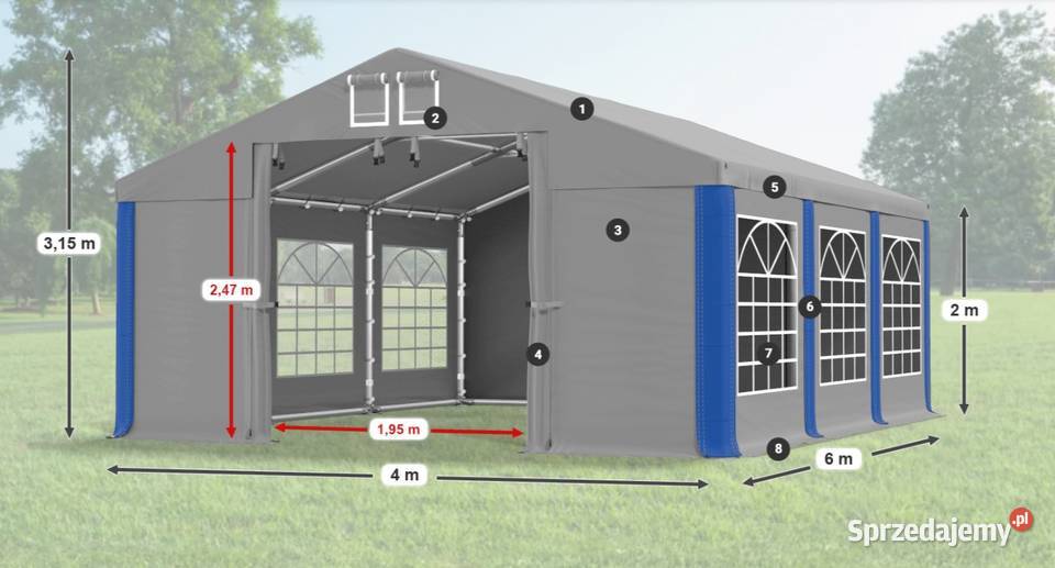 Namiot imprezowy ogrodowy wynajem na 5 dni