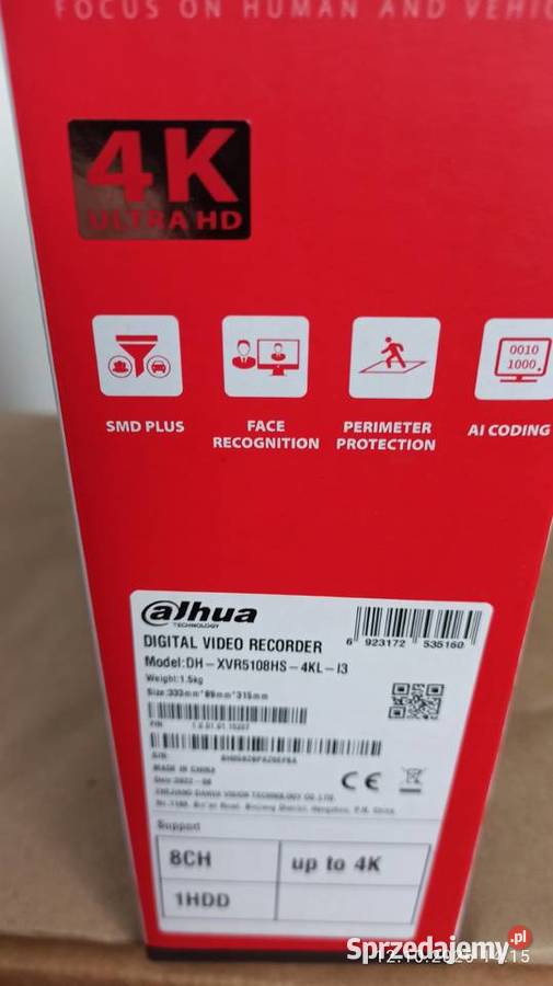 Rejestrator kamer Dahua XVR5108HS4KLI3 z dyskiem lubelskie sprzedam