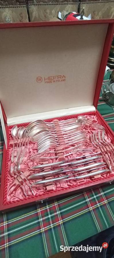 Posrebrzane sztućce z czasów PRL solidna robota Łańcut