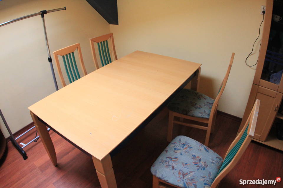 Stół rozkładany + 6 krzeseł, ładny stan