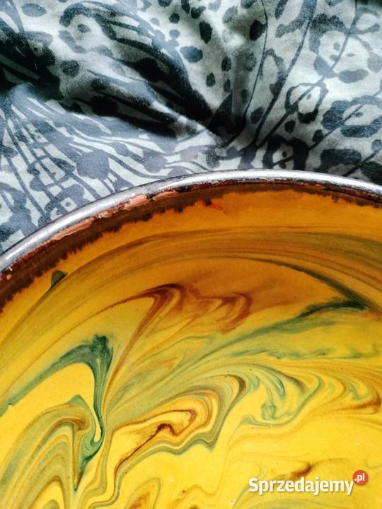 Stara Głęboka ceramiczna misa maziaje PRL Choszczno sprzedam