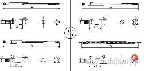 Ząb ładowacza prosty profil podwójne T 36x1000 Części i osprzęt rolniczy Kamionna