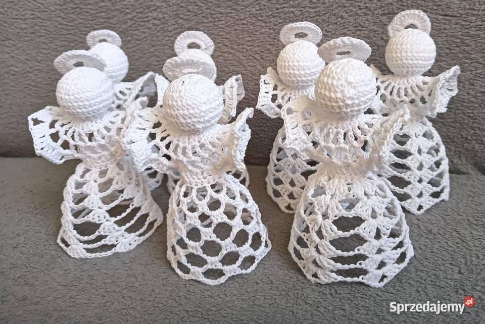 Aniołki szydelkowe ozdoby świąteczne Lublin