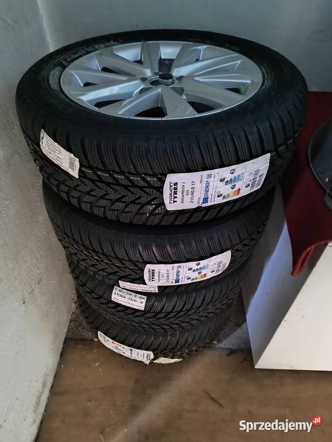 koła zimowe 21560 R17 NOWE OKAZJA komplet opon Zielona Łąka sprzedam