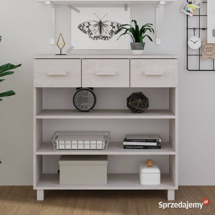 Stolik konsolowy HAMAR biały 90x35x90 lite mazowieckie