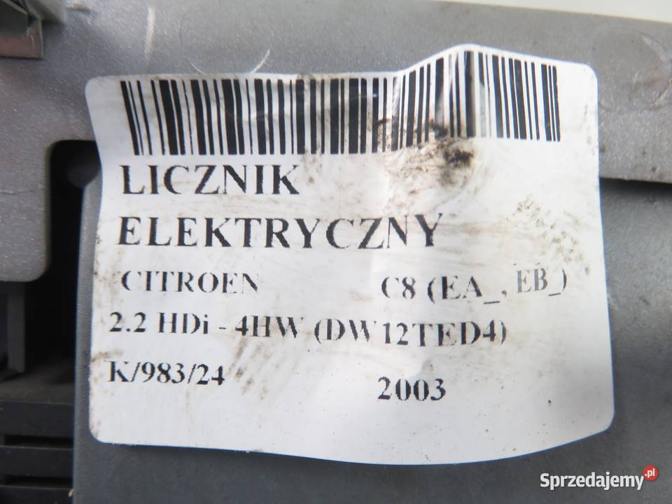 LICZNIK CITROEN C8 22 HDi 503550080221