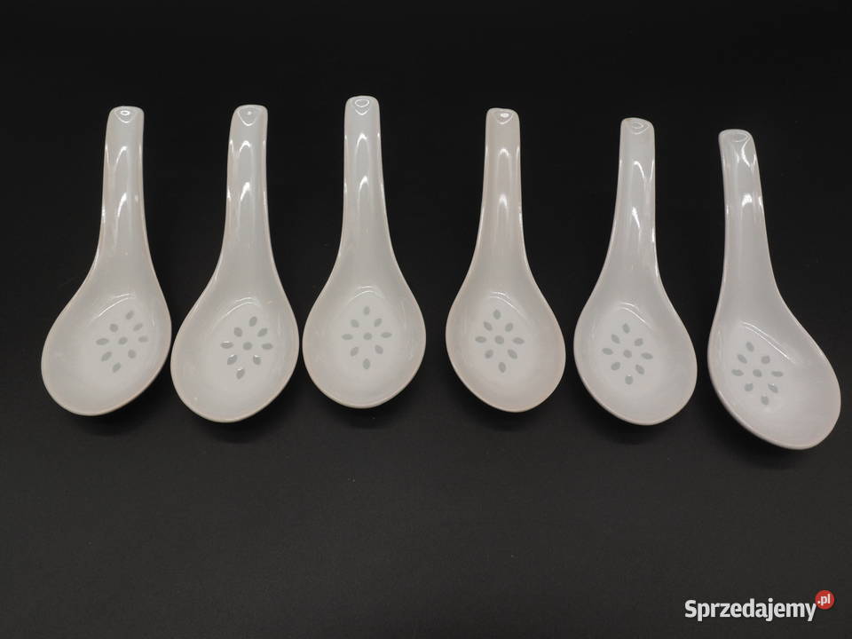 Chińskie porcelanowe łyżki 6 porcelana ryżowa Porcelana i szkło sprzedam