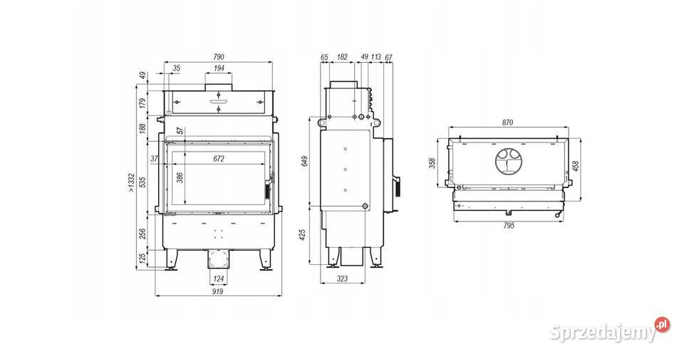 Kominek z płaszczem wodnym Defro Navi ME 17 kW