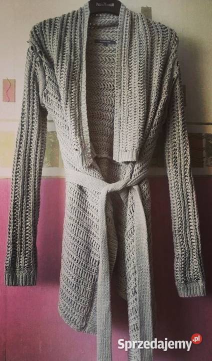 RESERVED sweter Narzutka Beż Wiązany Z paskiem Leszno
