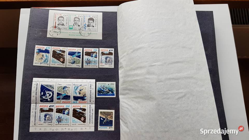 Zestaw 330 znaczków Kosmos rakiety astronauci śląskie